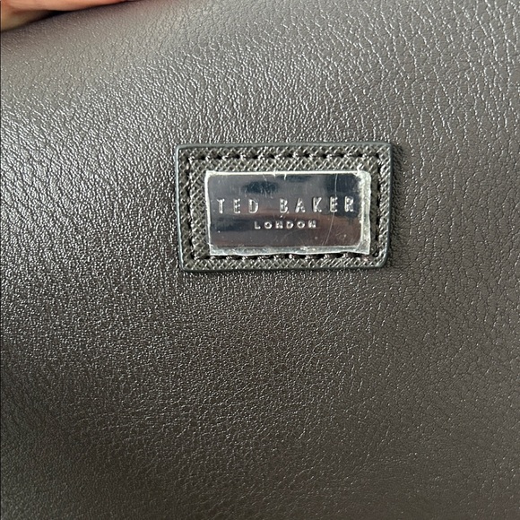 Ted Baker faux leather backpack in dark brown with bold stripe detail! - Picture 2 of 9